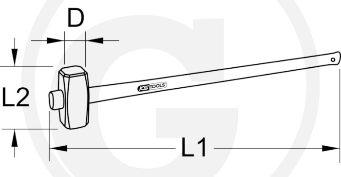 KS Tools Vorschlaghammer 4000g Mit Eschestiel - Schwerer Hammer Für Bau & Handwerk
