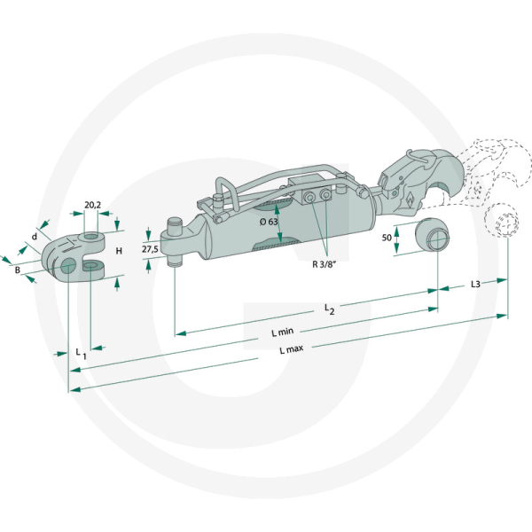 Walterscheid Hydraulischer Oberlenker