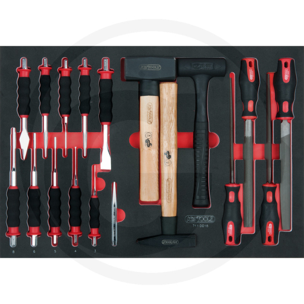 KS Tools Feilen-, Meißel- und Hammer-Satz
