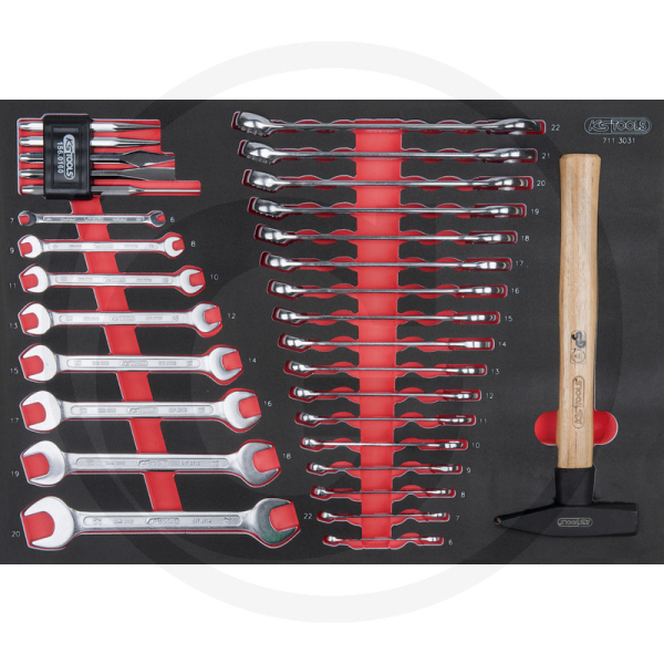 KS Tools Schlüssel- und Hammer-Satz