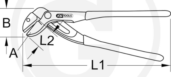 KS Tools Armaturenzange, 53mm